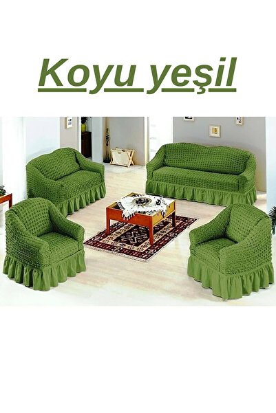 kanway Bürümcük 3+3+1+1 yıkanabilir koltuk örtüsü takım. Lastikli esnek koltu...