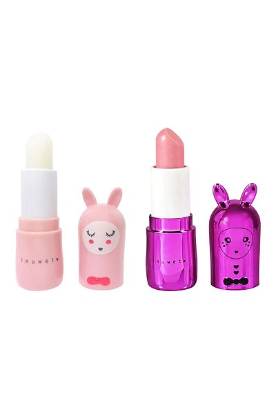 Inuwet Set of 2 Lip Moisturizers - Strawberry and Milkshake Flavor