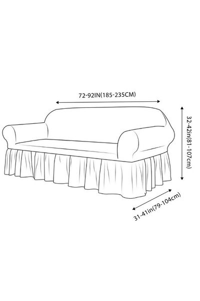 kanway Bürümcük 3+3+1+1 Washable Sofa Cover Set. Flexible Seat Cover on the Rubber.