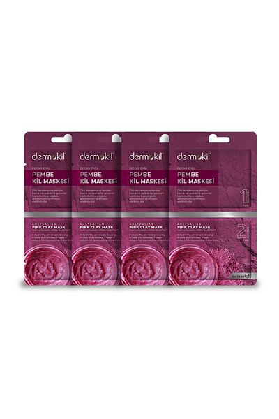 Dermokil Detox Effect Pink Clay Mask Set of 4