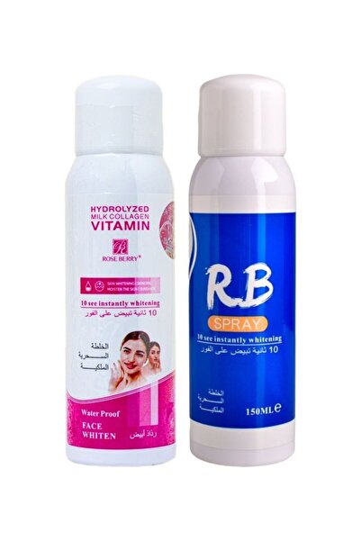ROSE BERRYY قطعتان من رذاذ حليب الكولاجين مع فيتامين ومرطب للبشرة - أبيض 300 ...