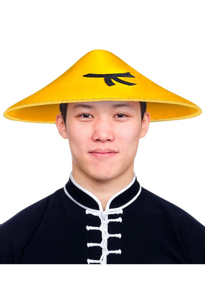 magicool Uzak Doğu Asyalı Çin Japon Şapkası Sarı Renk