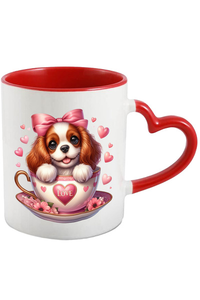 StoryGift Romania Cana cu un catel vesel | ilustratie | limba scoasa | sta in...