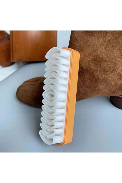 GUCSO White Rubber Crepe Leather Cleaning Brush, Suede Nubuck Shoes Cleaning Tool, Bag Care Brush
