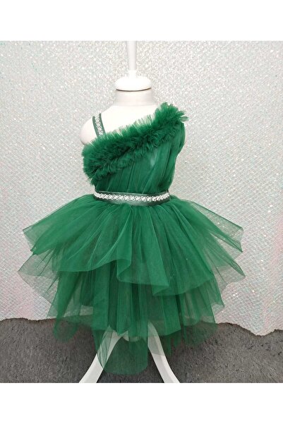 BONİTA Tek Omuzlu Taş Detaylı Tüllü Çocuk Abiye