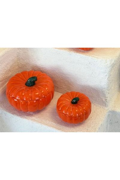 abenim Large Size Porcelain Honey Pumpkin Spice Bowl Set 20X20