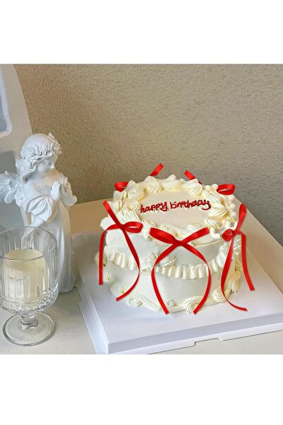 hediyehobihersey Yenilebilir Fiyonk Kırmızı Boy 21 En 1 cm 16 Adet Kendin Yap