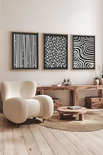 Dekorsiahome 3 Pcs Wood Frame Living Room Hall Kitchen Table Set Set3037