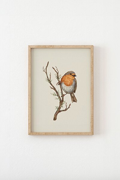 decorose Kuş Çizimleri Çerçeveli Tablo, Ahşap Tablo, Modern Duvar Dekoru, Salon Tablo, Duvar Tablo