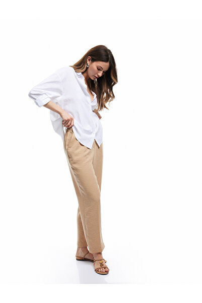 Koton Regular Waist Pleat Detailed Pocket Carrot Cut Pants