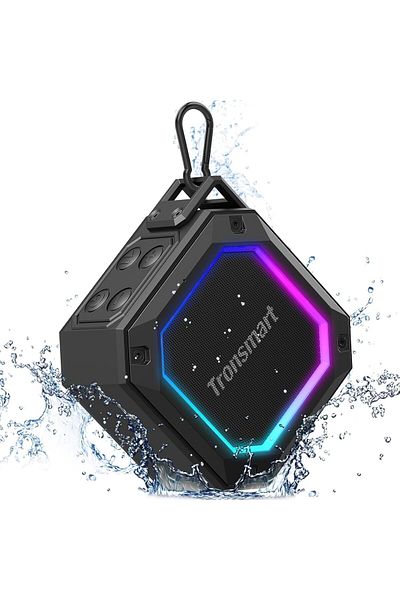 Tronsmart مكبر صوت محمول بتقنية البلوتوث من ترونسمارت جروف 2، صوت جهير عميق، مقاوم للماء بمعيار IPX7، وقت تشغيل يصل إلى 18 ساعة، منفذ AUX، بطاقة TF