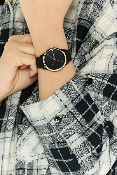 Lacoste Women 2001249 Rubber Strap Watch 35 mm, Black