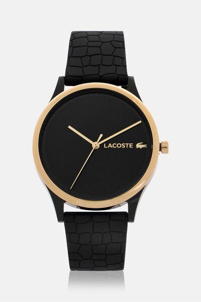 Lacoste Women 2001249 Rubber Strap Watch 35 mm, Black