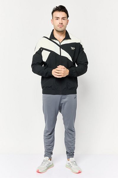 Reebok Men Sportswear Fit Long Sleeve Classic Vector Running Track Jacket, Multicolor