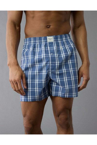 AMERICAN EAGLE Aeo Plaid Flannel Boxer Short