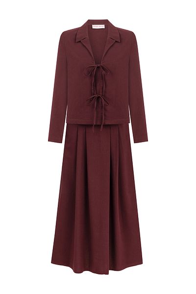 praye Σετ με κορδόνια με φούστα Claret Red
