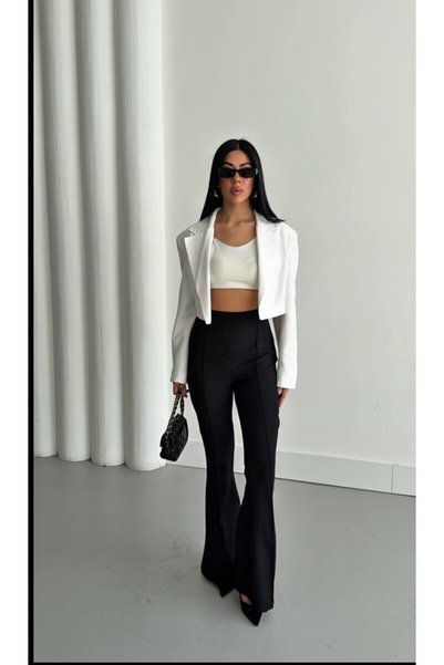 EsSo butik New Season High Waist Flared Palazzo Pants