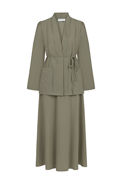 praye Κιμονό και Φούστα Σετ Χακί