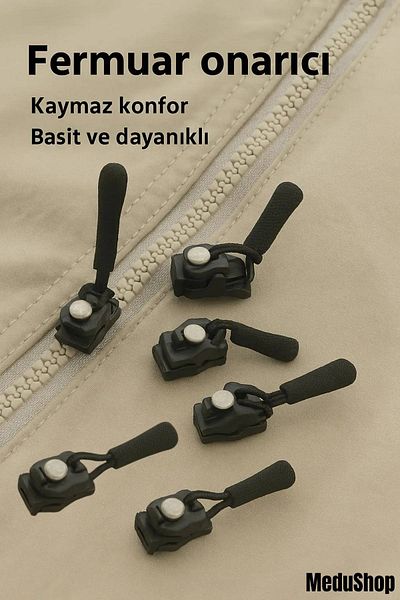 MEDUSHOP 6 Zipper Repair Apparatus - Quick Repair Without Tools, for Bags & Clothing & Shoes