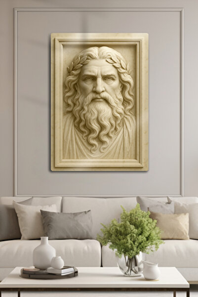 DekorHane 3D Metal Printing - Greek God Figured, Mythological Sculpture, Decorative Painting, Art, Home Decoration