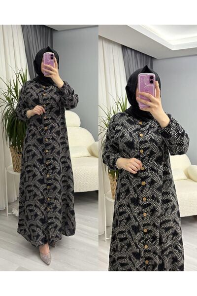 HABİN GİYİM τεσσεττούρ φόρεμα με κουμπιά σε όλο το μήκος Βισκόζη