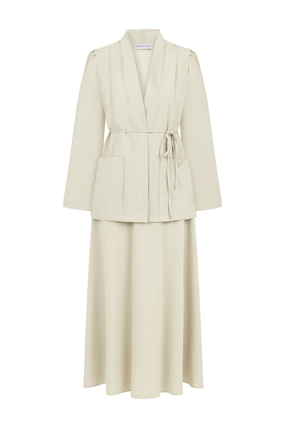 praye Set kimono cu fustă Stone