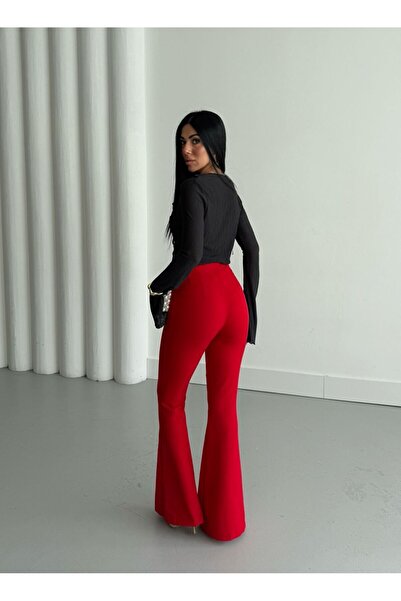 EsSo butik New Season High Waist Flared Palazzo Pants