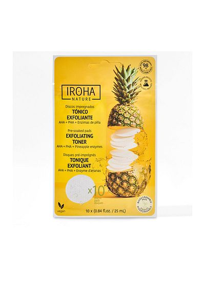Iroha Exfoliating Toner Vorgetränkte Pads 10 St
