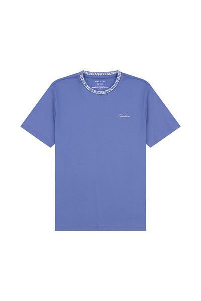 Giordano Men's Slim Fit Cotton Interlock Tee | Embroidered Tee