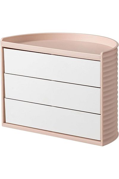 COOYA 3 Layers Jewelry Case Half Circle Rotating Organizer,360°Rotating,Fashion & Elegance,Gift for Women