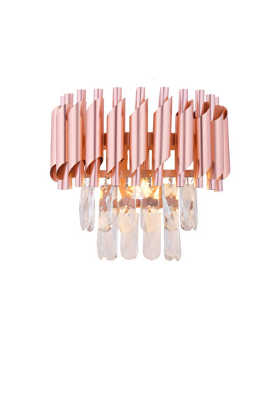 Avizemoda Palmira Prism Cut Crystal Stone Luxury Sconce - (Rose Gold)