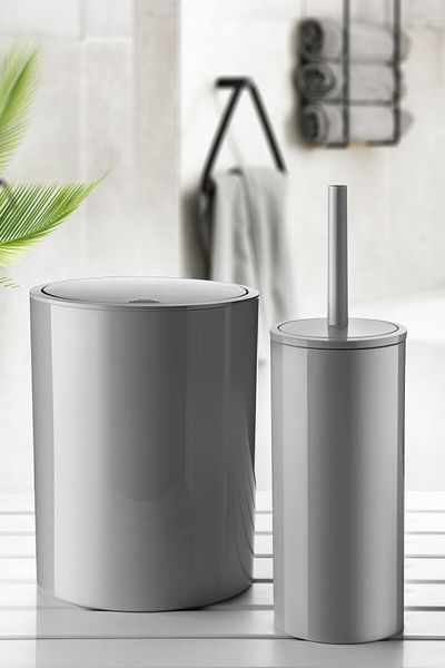 Prima Nova Σετ μπάνιου Flores Grey 2 τεμαχίων