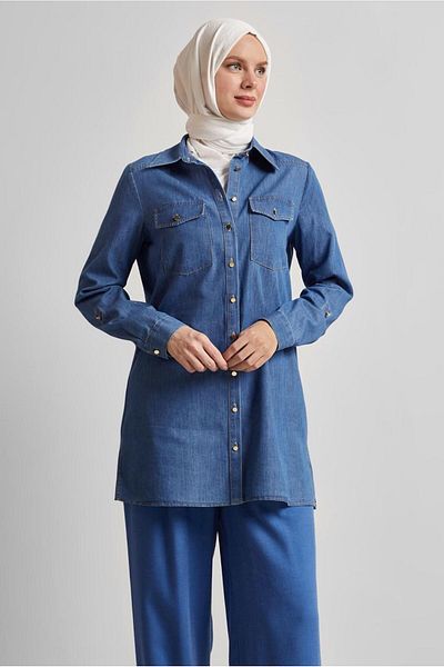 Alvina Cotton Denim Tunic 45506