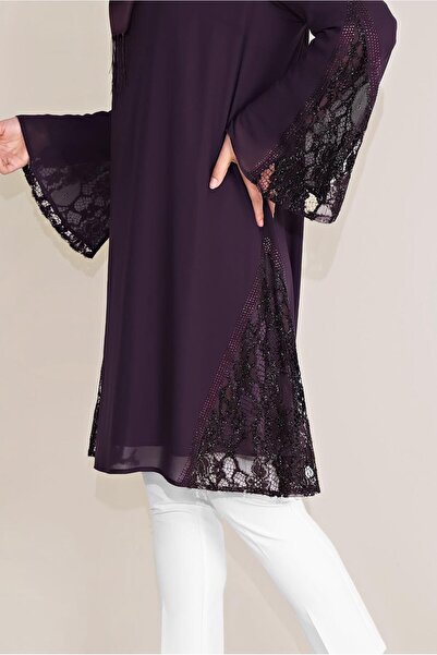 Alvina Tuly Trumpet Sleeve Chiffon Tunic 40537