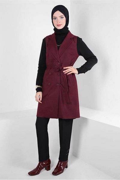 Alvina Belt Detailed Vest - Model 44255