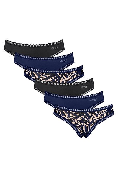 SLOGGI Damen Slips, 6er Pack - GO Crush Mini C6P, Unterhose, Stretch-Baumwolle