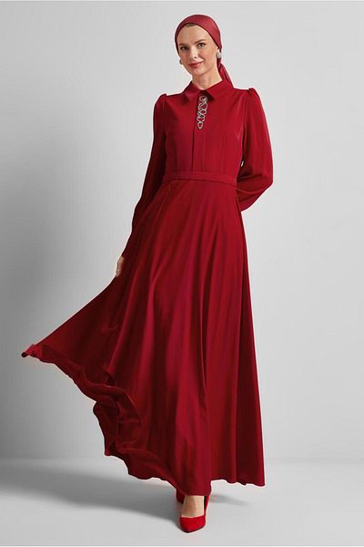 Alvina Stone Detailed Dress 45452
