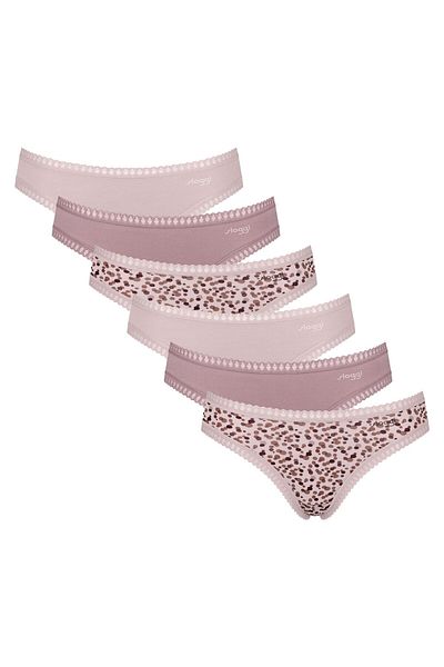 SLOGGI Damen Slips, 6er Pack - GO Crush Mini C6P, Unterhose, Stretch-Baumwolle
