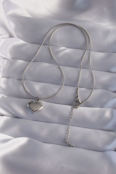 Skygo 316L Steel Chain Silver Color Mirror Plate Heart Pendant - Tj-Bko9020