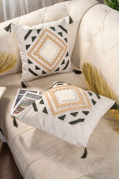 Bade Design 2-Piece Punch Embroidered Throw Pillow Cover Pillow Cover Highly Preferred