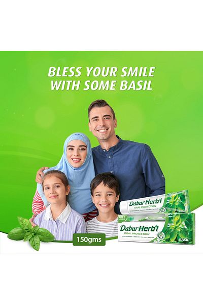 Dabur Herbal Basil Oral Protection Toothpaste 150 g