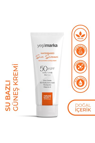 yeşilmarka Natürlicher Sonnenschutz auf Wasserbasis mit Faktor 50 (LSF) – für Babys und Erwachsene