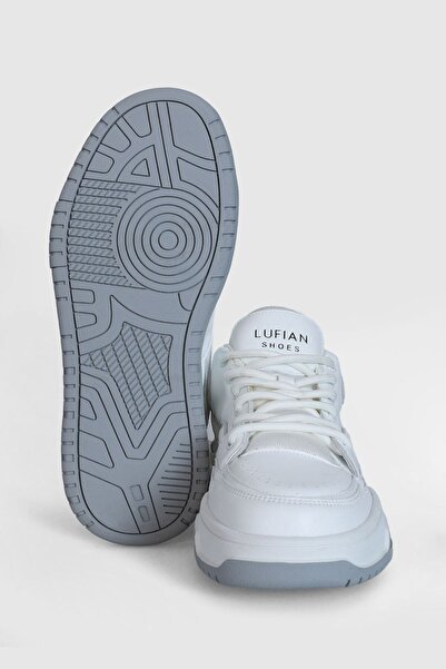 Lufian Hakiki Deri Bağcıklı Günlük Sneaker Beyaz Ayakkabı