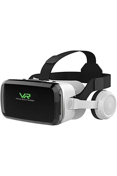 VR Shinecon Headphones with Bluetooth, HD Eye-Protected VR Glasses for iPhone and Android Phones wit