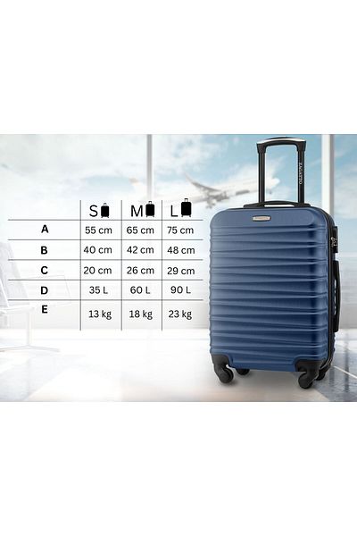 zagatto Troler de cabină Airplane, ®, albastru, 55x40x20 cm, Ryanair, Wizz Air, roți 360, Zg501 C albastru