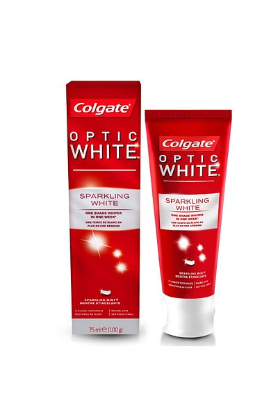 Colgate Fluoride Toothpaste Optic White Sparkling Mint 75 ml