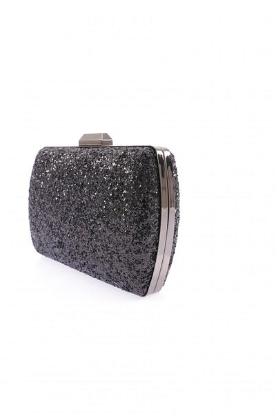 DGN Sequin Black Women's Evening Dress Clutch Bag - 3873152