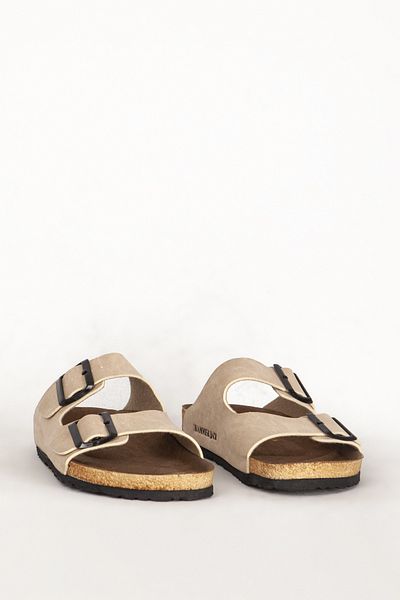 Hammer Jack Comfort Women's Slippers - Double Banded, Buckle, Casual Beige Hj 503 001 Z