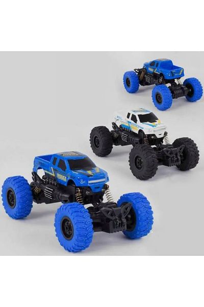 Salamandra Police Car, Rock Crawler, With Lights And Suspension, Blue, Kids