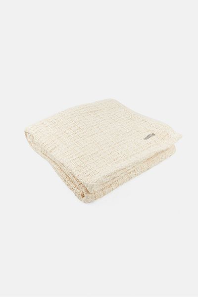 Muy Mucho Single Cotton Multi Purpose Fringes 130 X 170 Cm, Beige